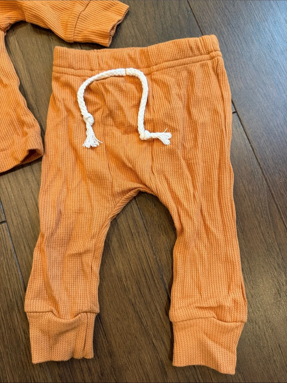 Little One Shop Orange Ribbed Two-Piece Baby Set Size 3M - C39-109